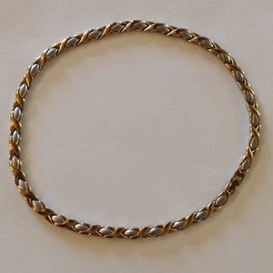 Vintage women's stainless steel gold necklace